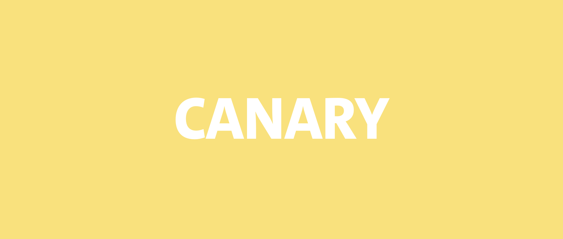 Gelber Hintergrund mit dem Wort Canary