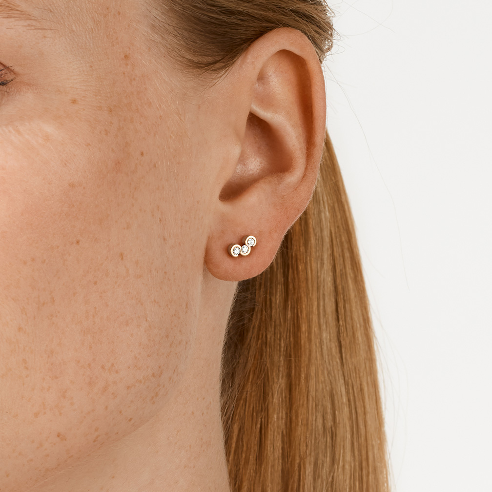 Niessing Diamond Wave Ohrstecker