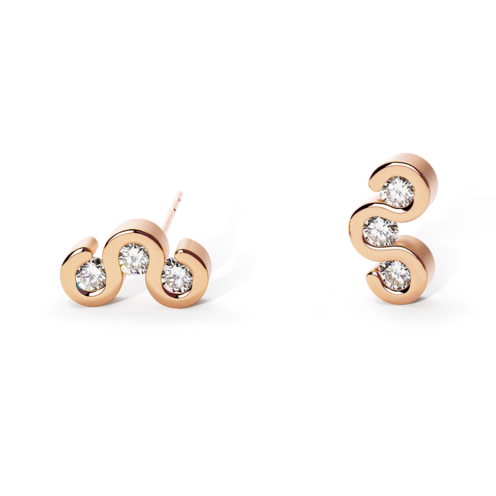 Niessing Diamond Wave Ohrstecker